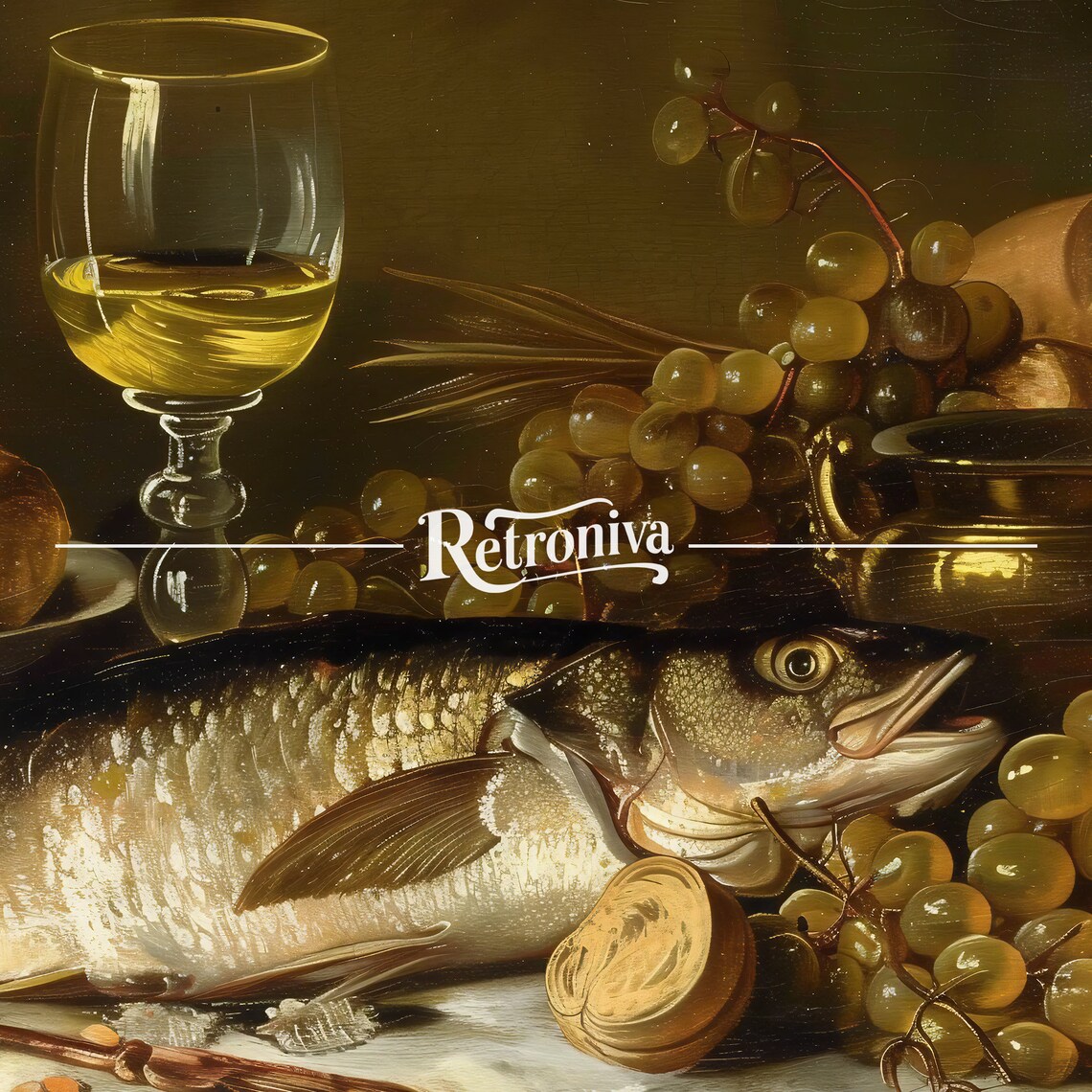 Sea Food Vintage Still Life, Kitchen Wall Art Print - Image 7