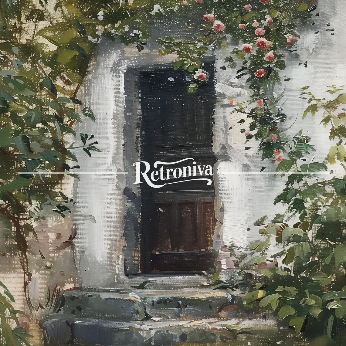 Farmhouse Doorstep Vintage Cottage Painting, Art Print - Image 7