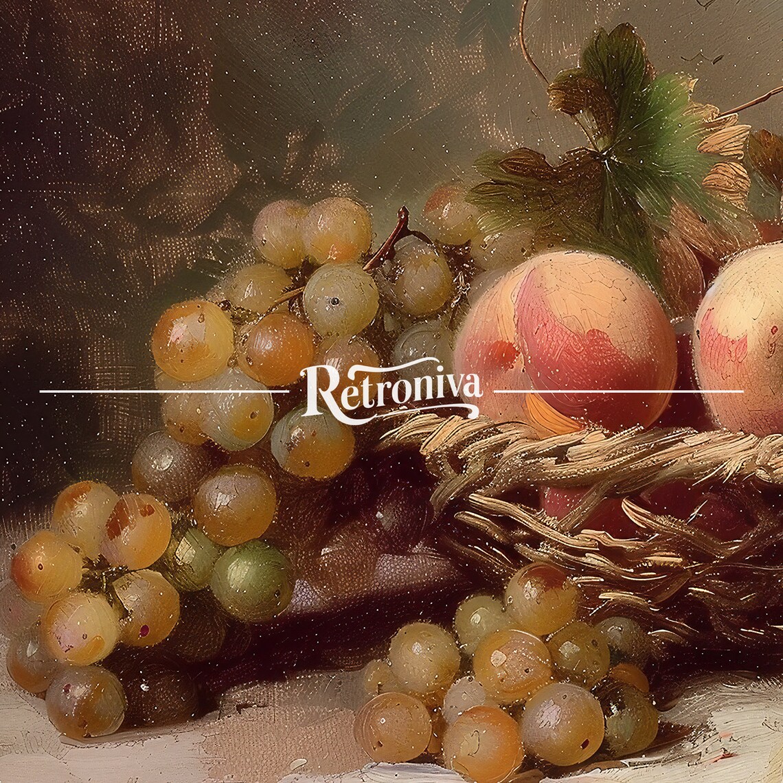 Fruit Still Life Vintage Oil Painting Art Print - Image 7