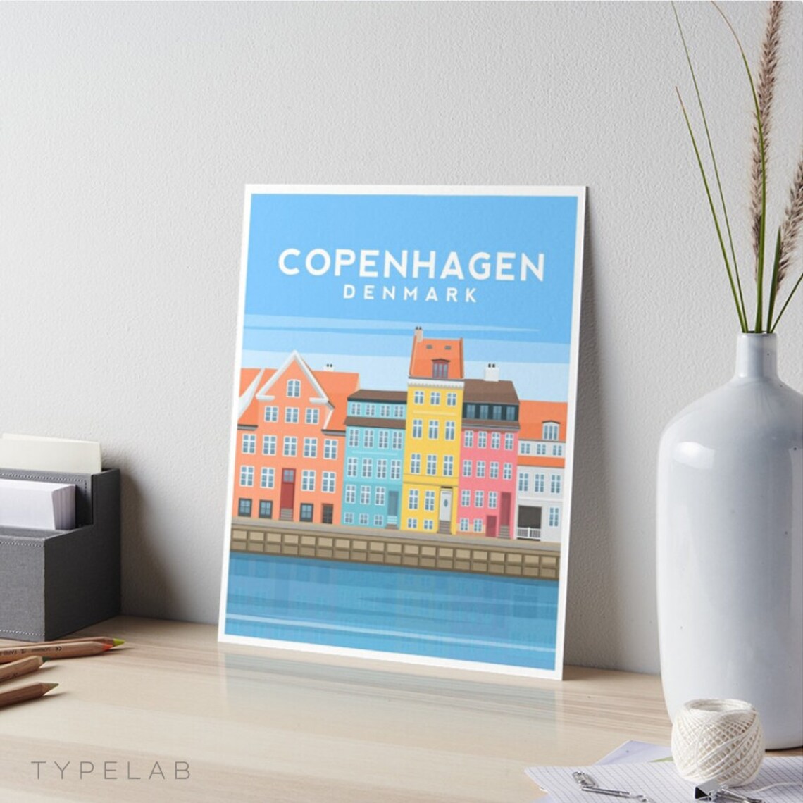 Copenhagen Travel Poster, Denmark City Wall Decor - Image 2
