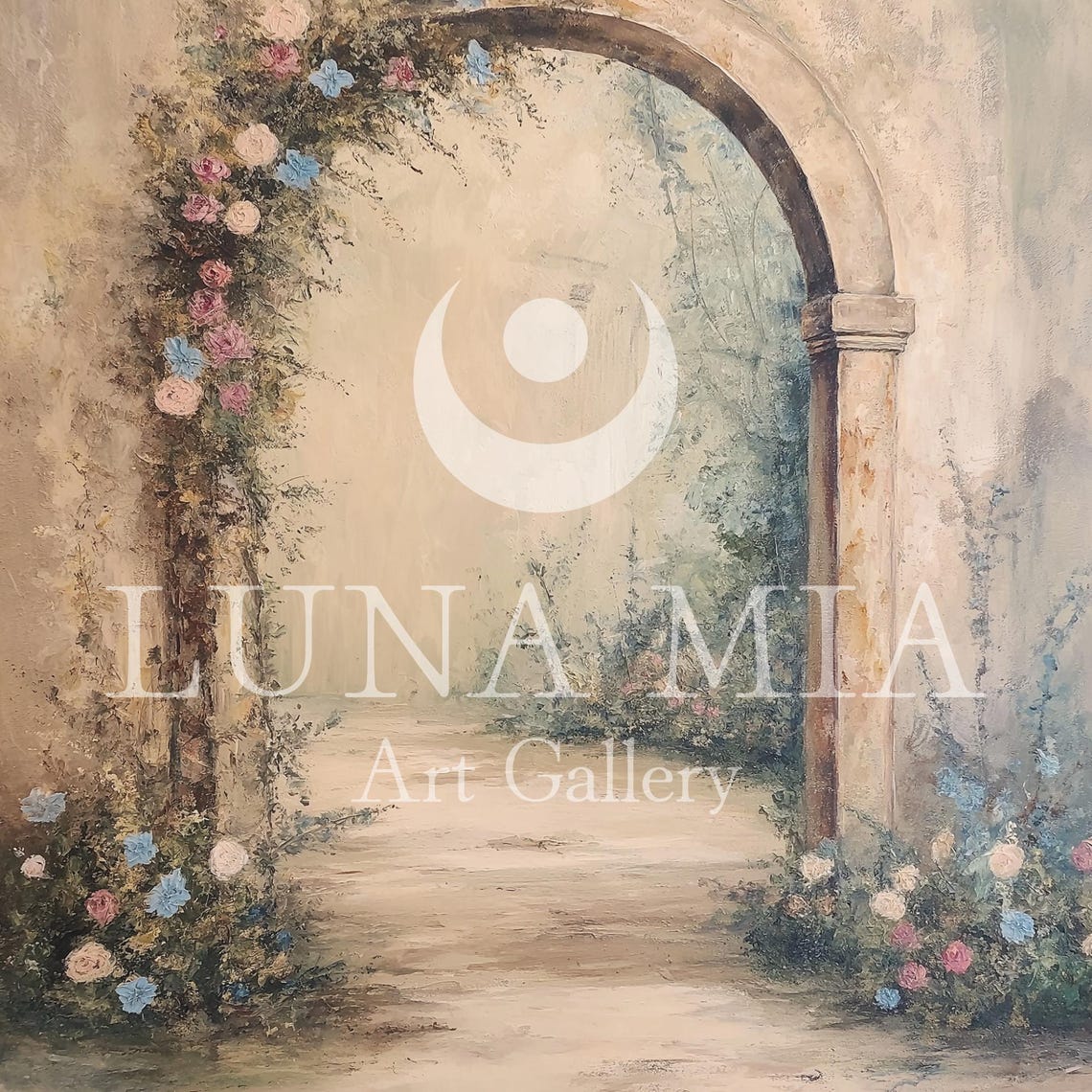Rose Covered Stone Archway Leading Into A Dreamy Garden Path Poster - Image 5