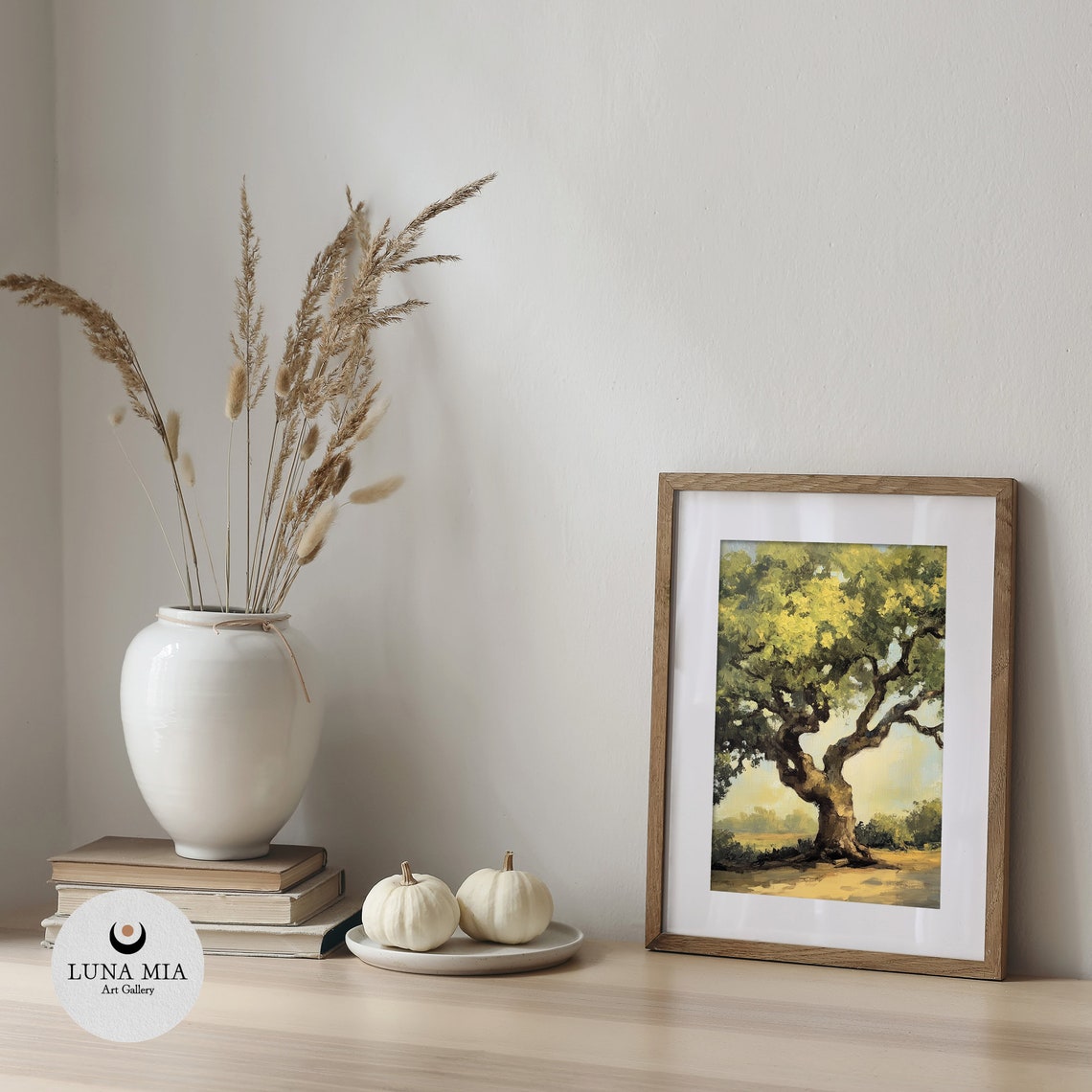 Vintage Style Ancient Oak Tree Oil Paint Wall Art Wall Decor Prints Nature Poster Trees Print - Image 5