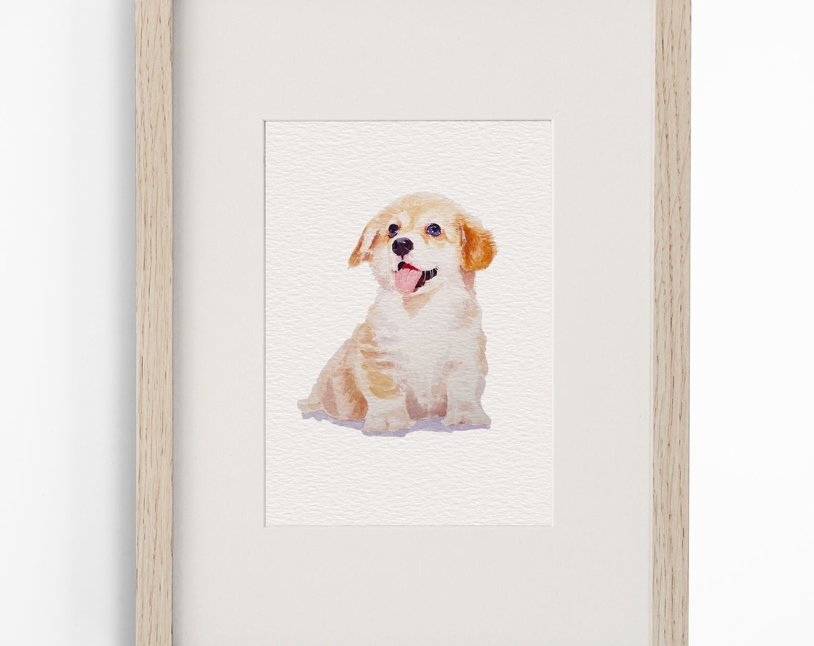 Mini Custom Watercolor Pet Portrait Dog Portrait From Photo Hand Painted Pet Portrait Pet Painting Custom Dog Portrait Pet Memorial Gift - Image 4