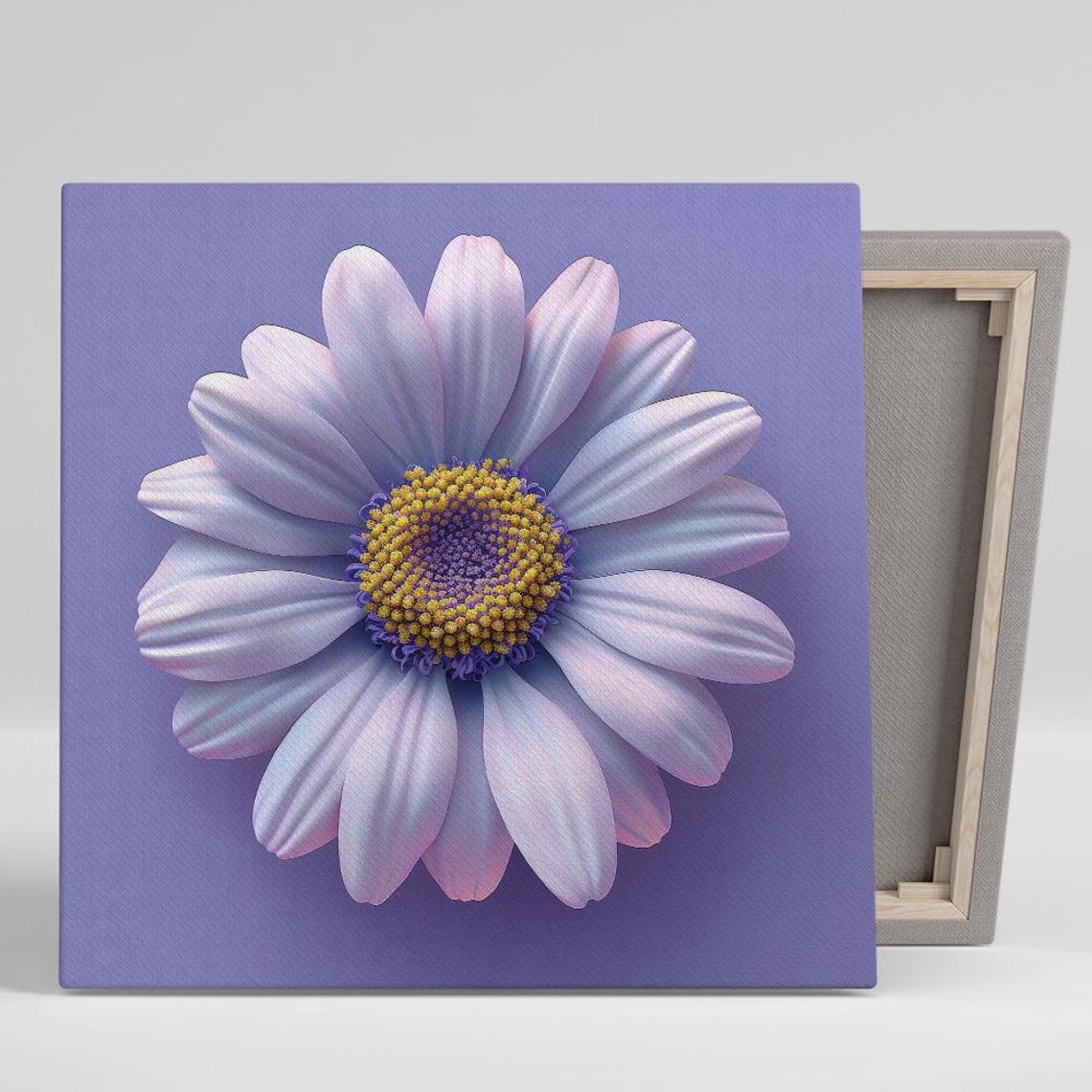 Purple Daisy Flower Macro Photography Violet Background Art Poster