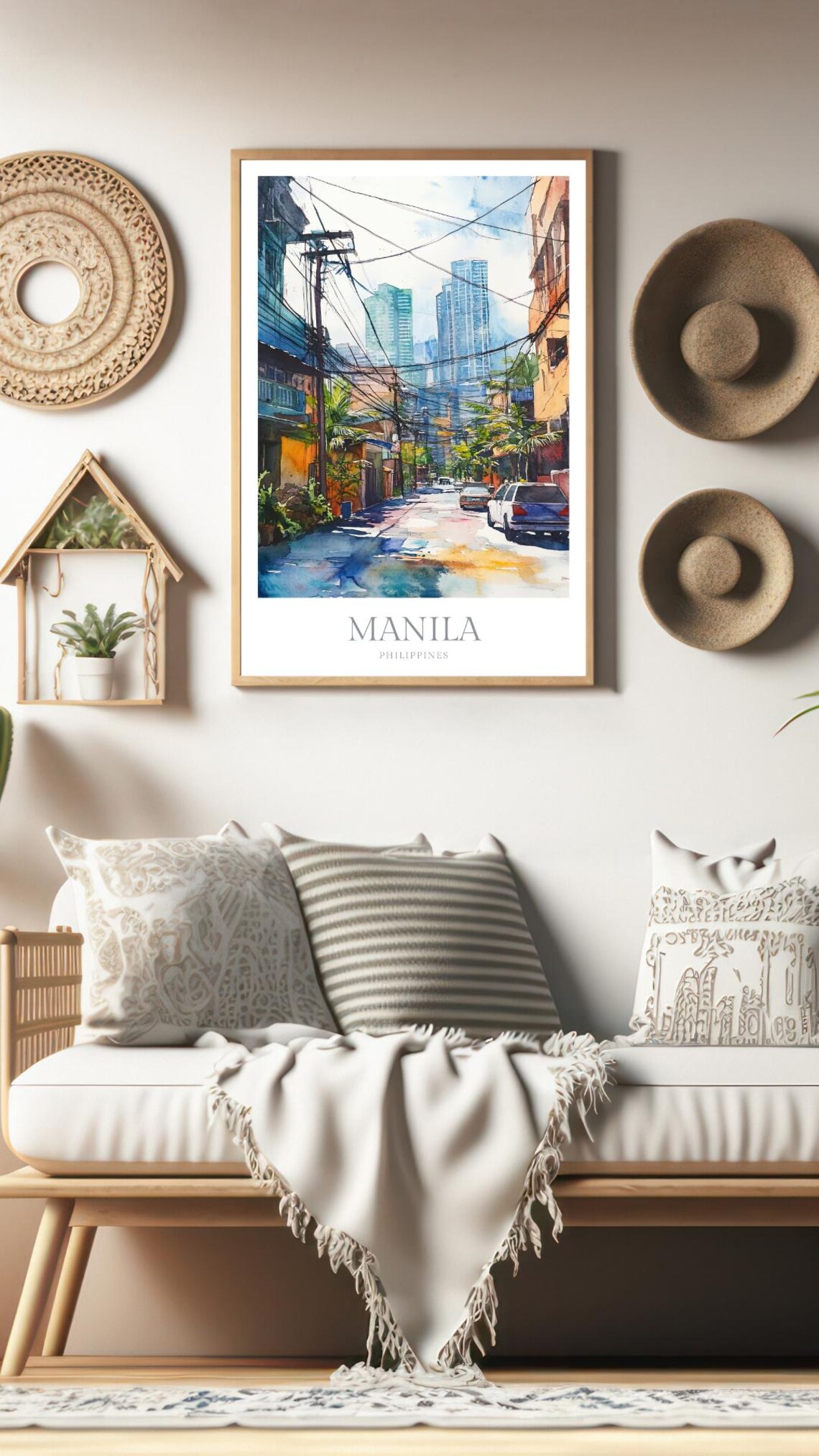 Manila Philippines Watercolor Art Print, Travel Poster - Image 2