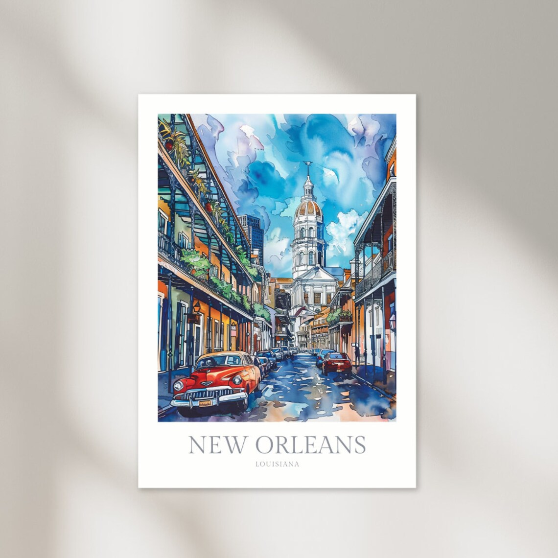 New Orleans Louisiana Poster Art New Orleans Home Decor New Orleans Poster New Orleans Print Louisiana Poster