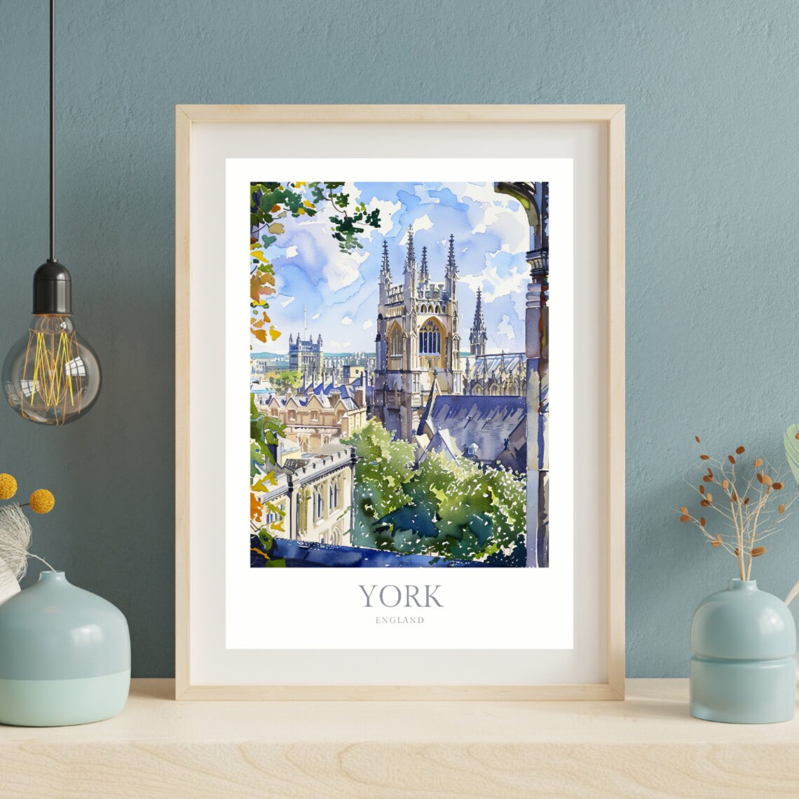 York England Watercolor Poster, United Kingdom Travel Poster - Image 2