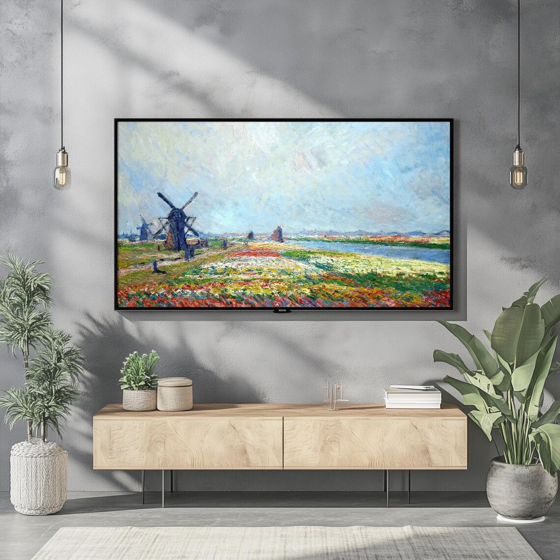 Spring Tulip Fields Vintage Botanical Art Print - Image 2
