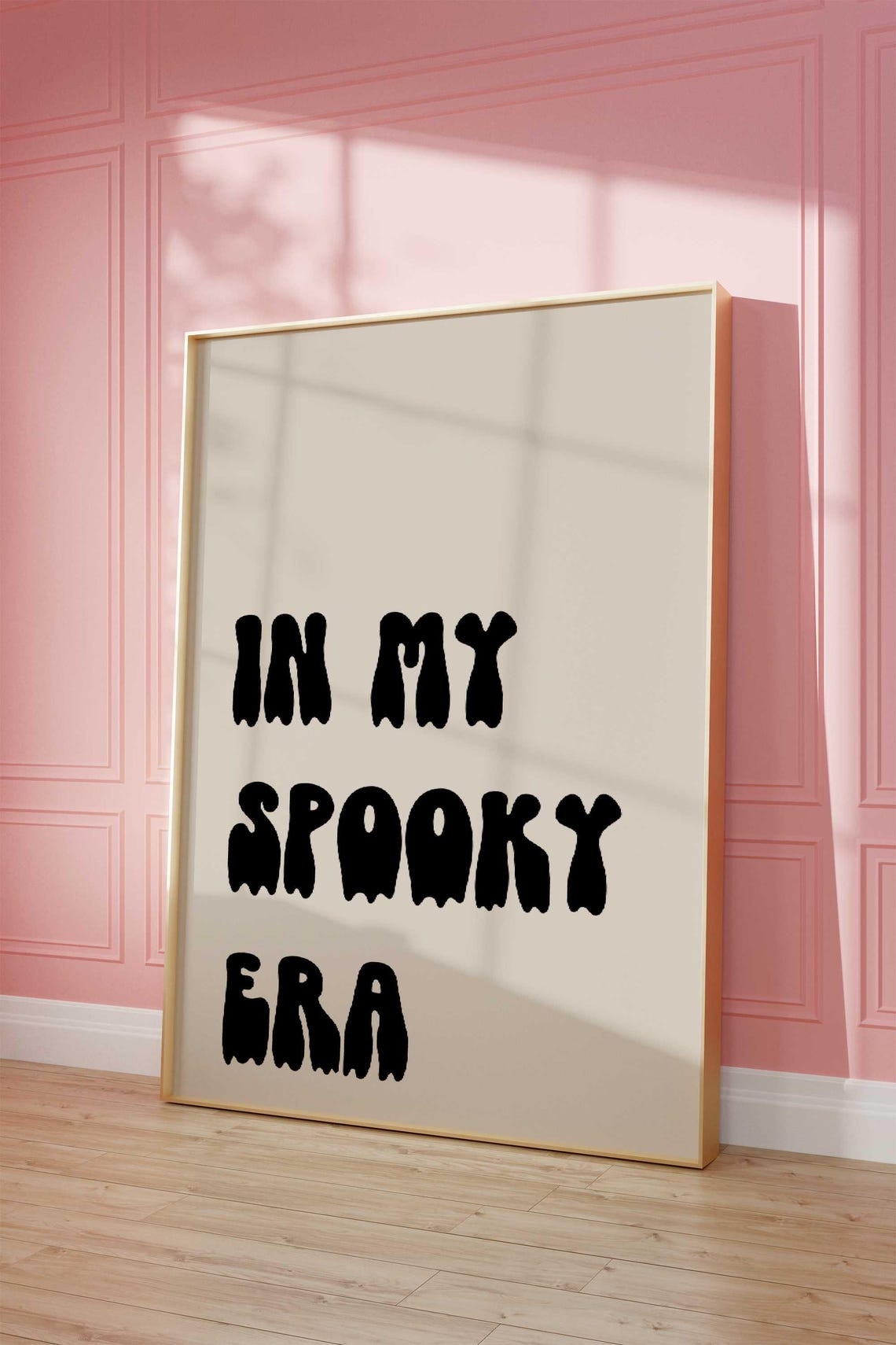 In My Spooky Era Beige Halloween Retro Bubble Letters Poster - Image 4