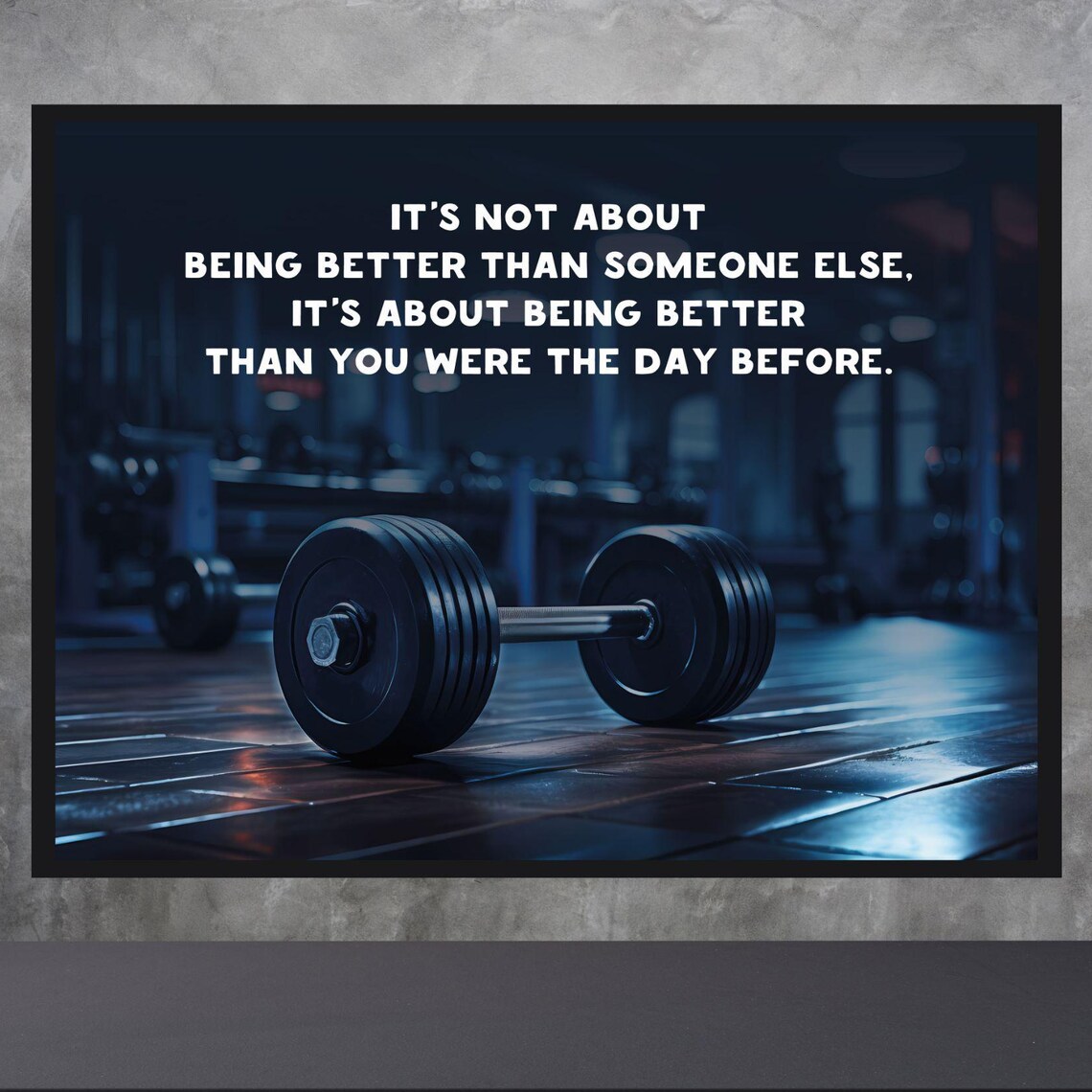 Motivational Home Gym Mindset Poster, I Am Affirmations