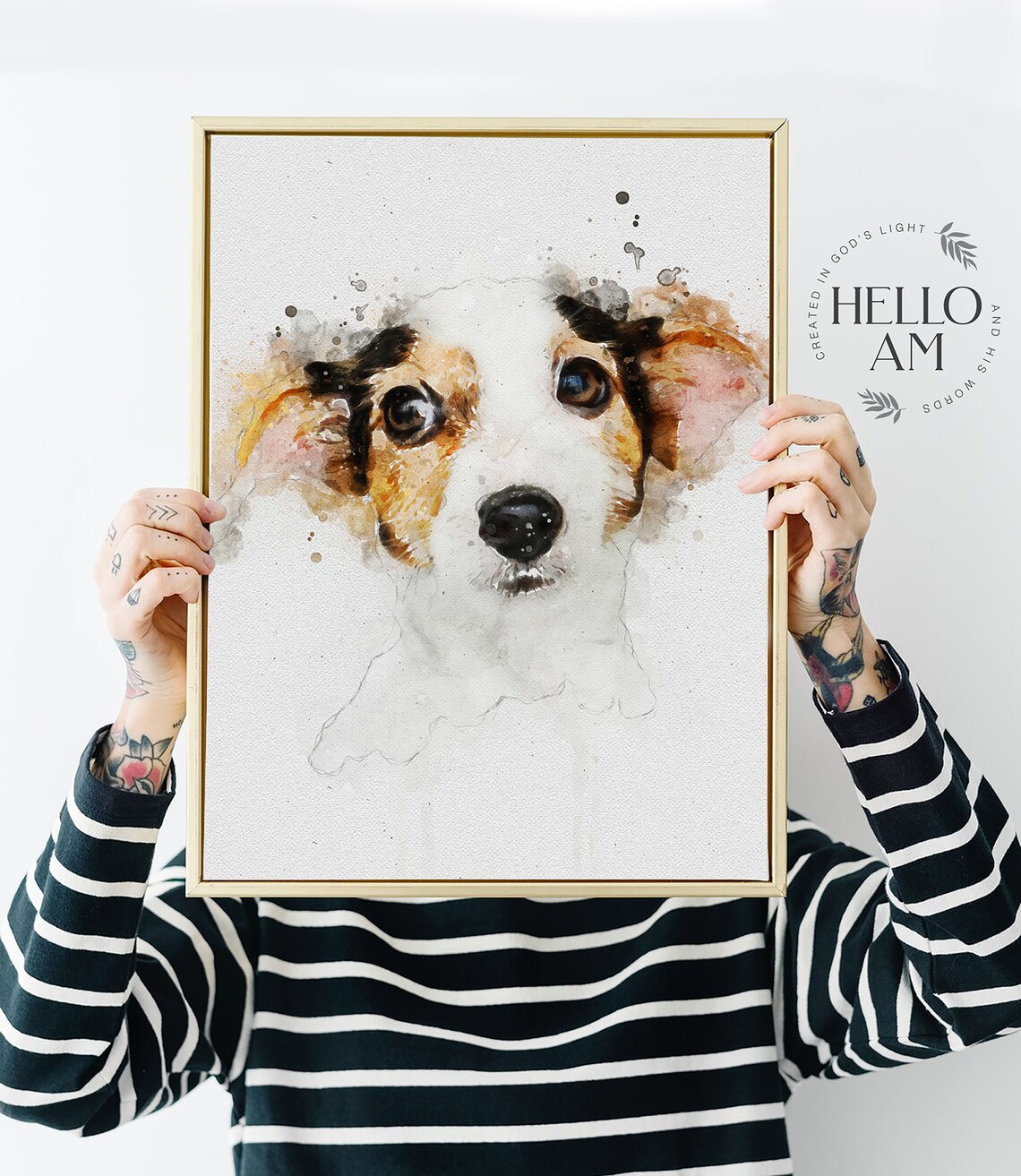 Custom Dog Watercolor Portrait Art Print - Image 2