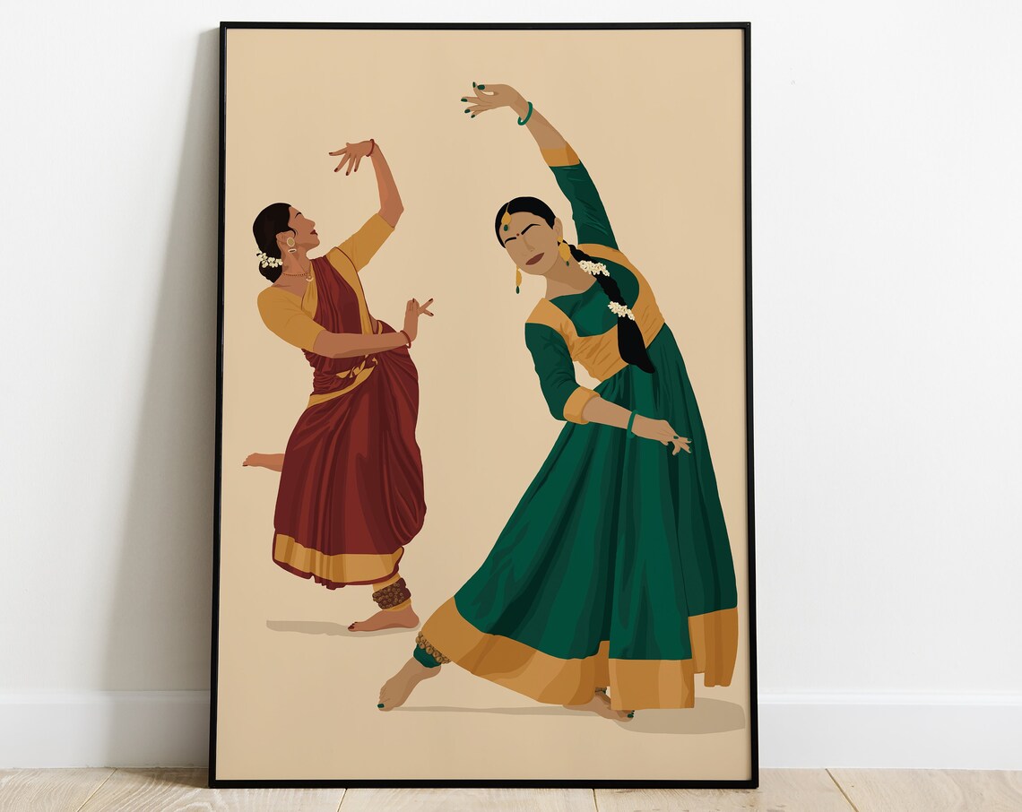 Indian Dancers, Bharatanatyam Kathak Jugalbandi Art