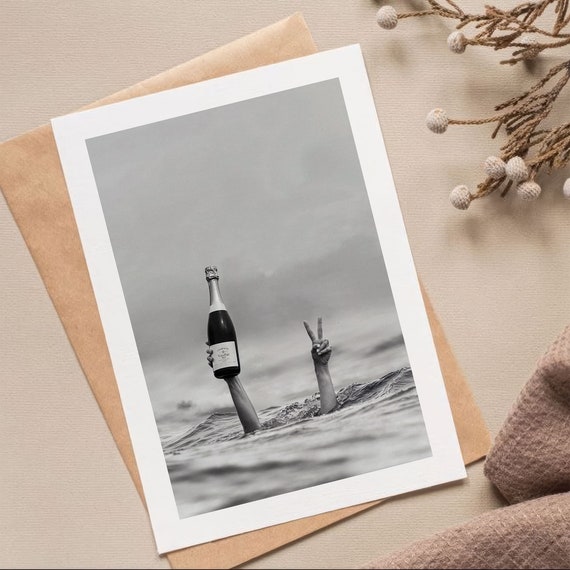 Woman With Champagne Vintage Photography Poster