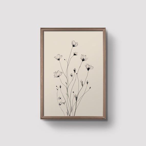 Minimal Botanical Elegance In Bloom Prints
