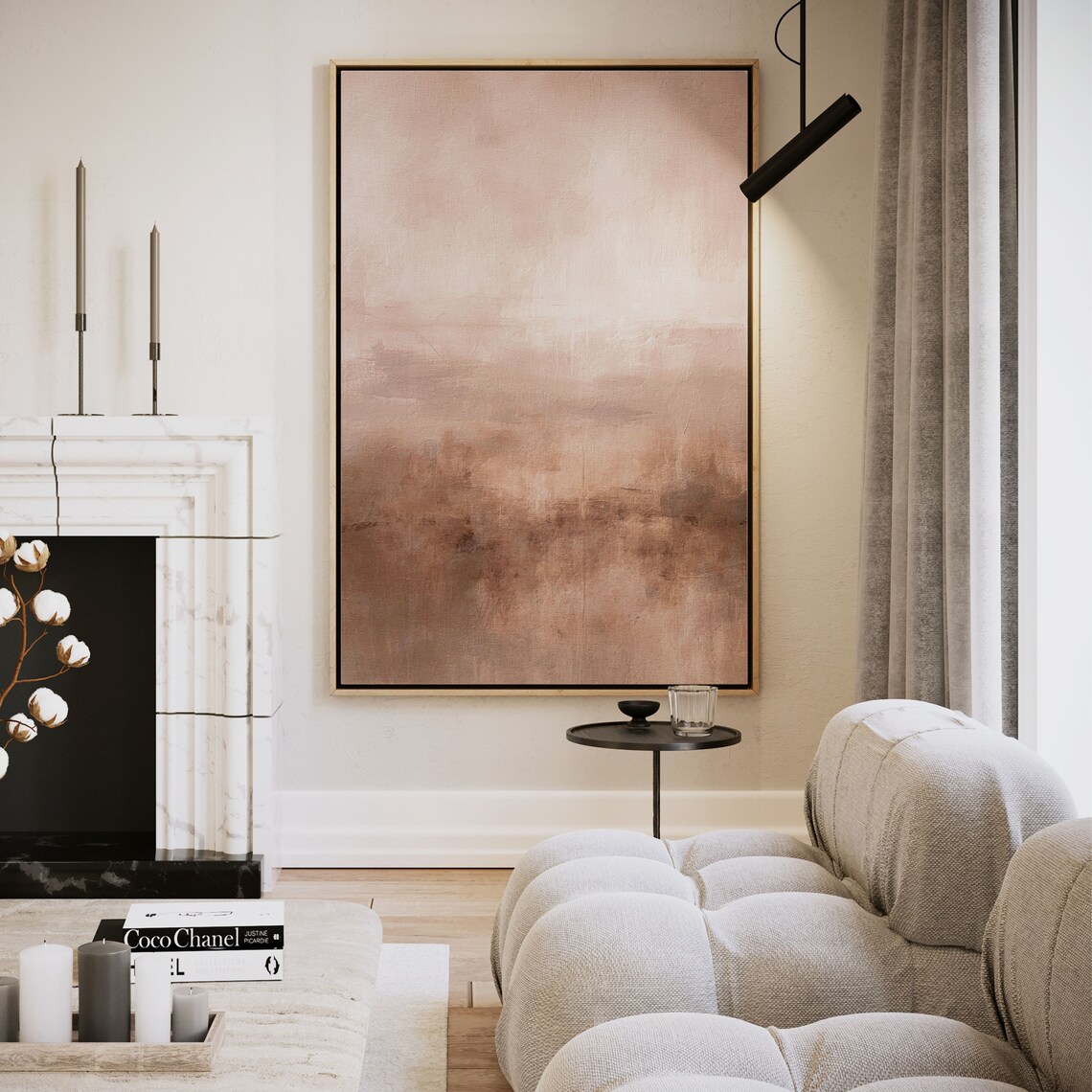 Terracotta Minimalist Abstract Art Print, Modern Decor