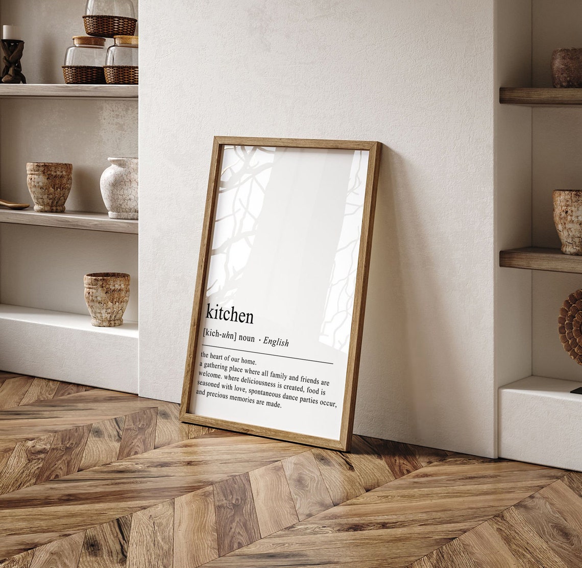 Kitchen Dictionary Definition Minimalist Typography Quote Wall Art - Image 3