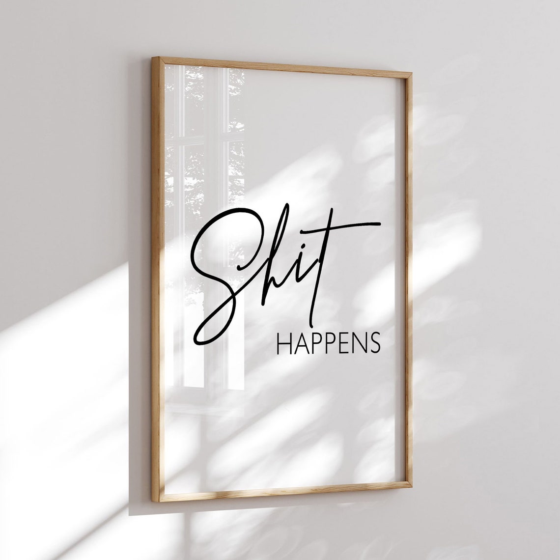 Shit Happens Funny Bathroom Decor Bathroom Wall Art Toilet Decor Wall Art Instant Poster - Image 2