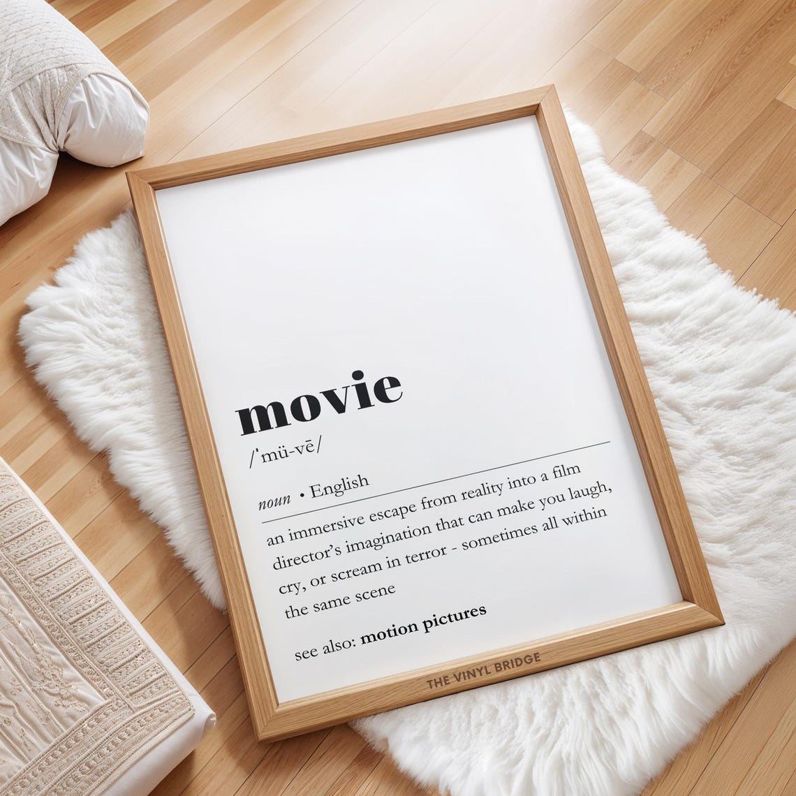 Movie Definition Print Trendy Cinema Wall Art Funny Dictionary Sign Motion Picture Poster Theater Home Decor Film Quote - Image 2