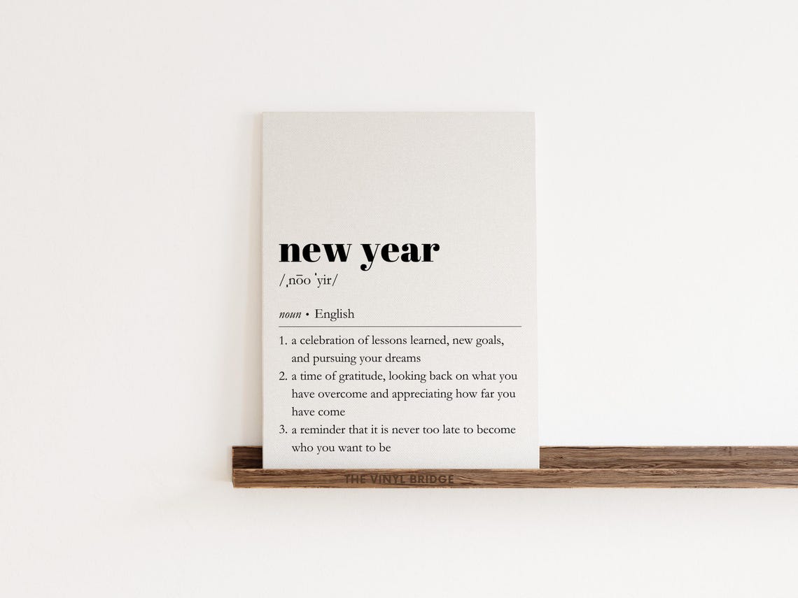 Fresh Start New Year Dictionary Definition Quote Text Poster - Image 2