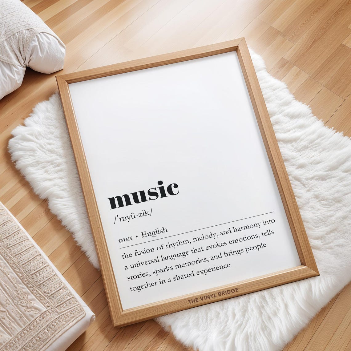 Music Definition Dictionary Typography Universal Language Quote Poster - Image 3