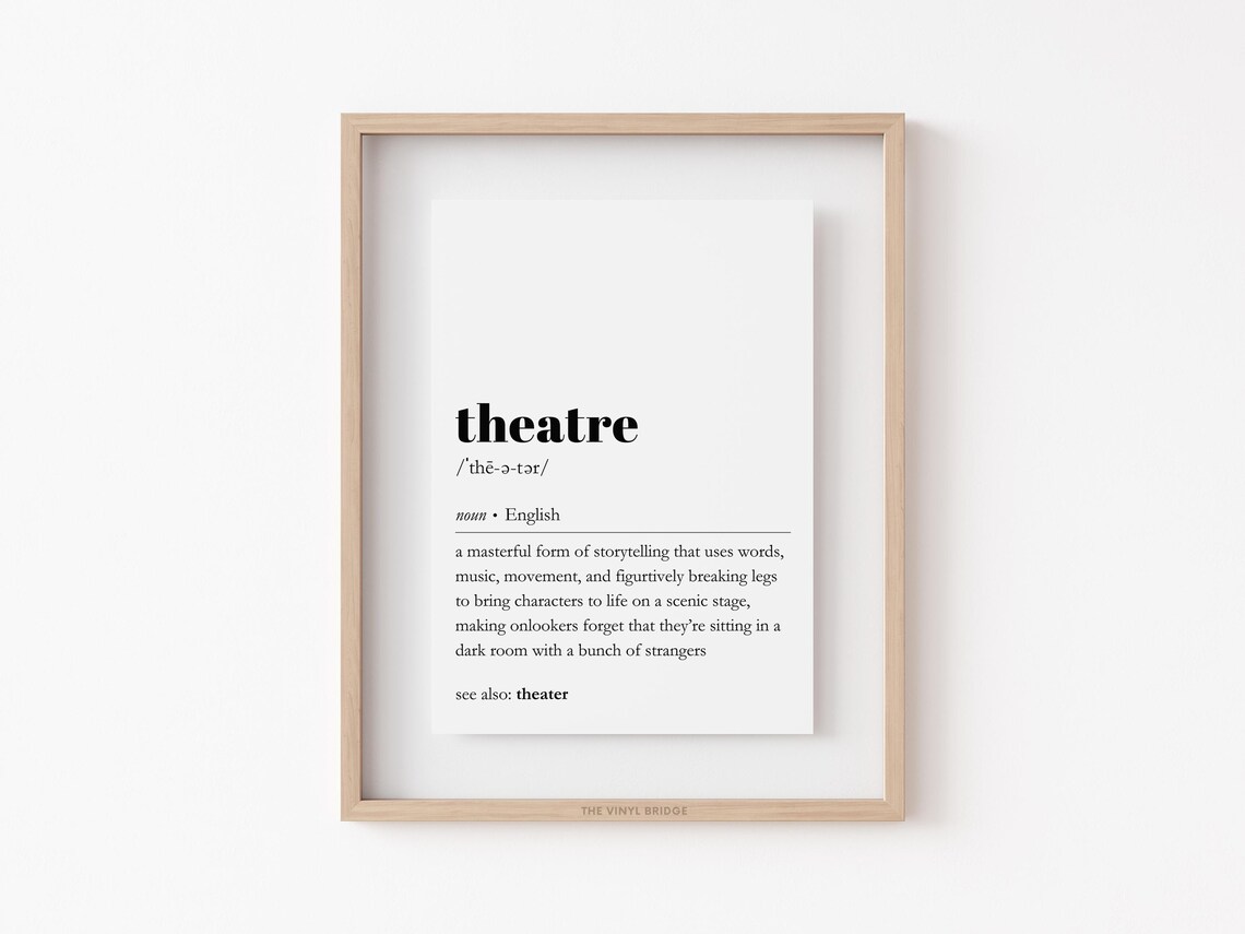 Theatre Dictionary Definition Funny Musical Theater Word Poster - Image 4