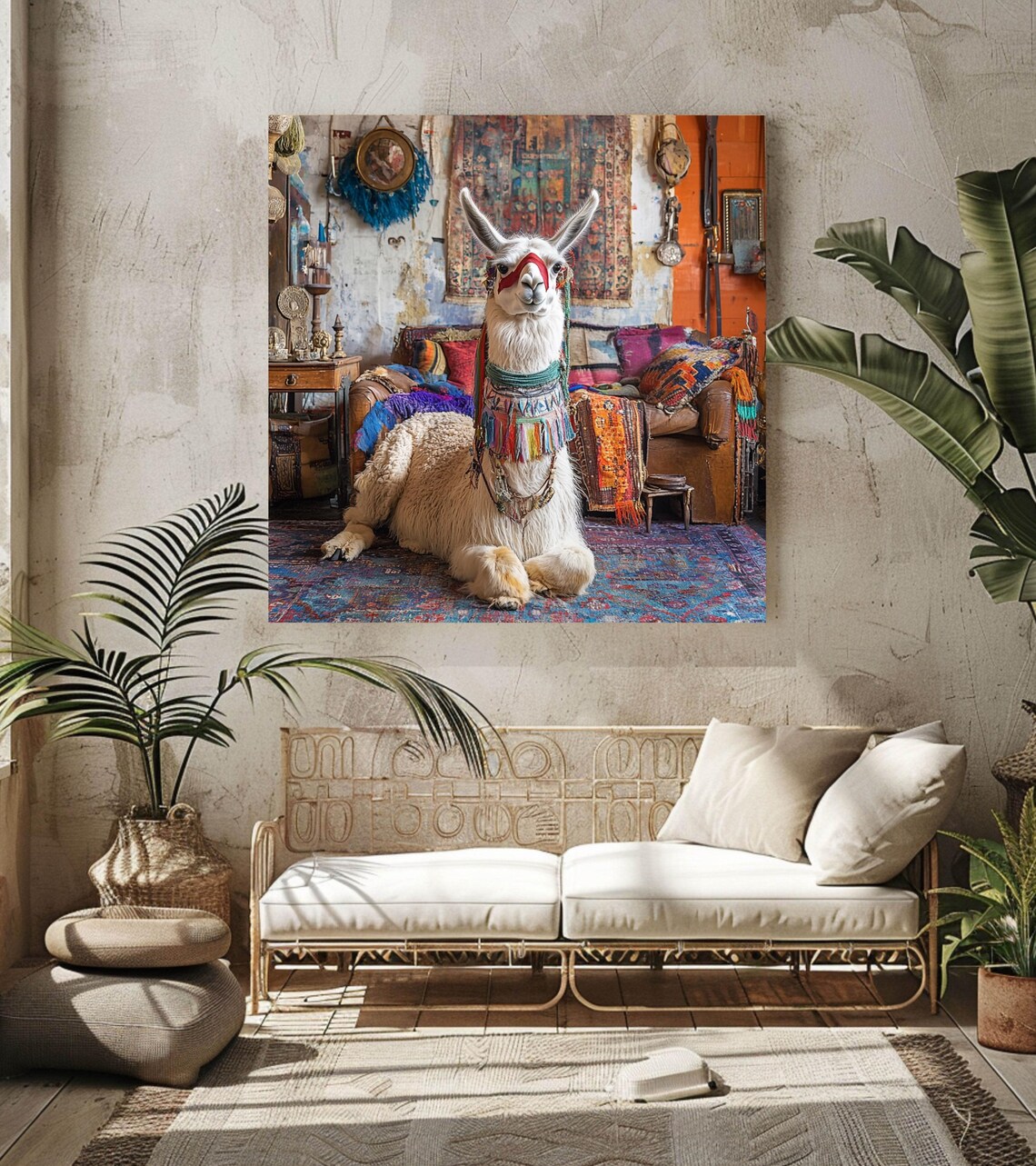 Bohemian Llama - Maximalist Boho Animal Decor - Image 4