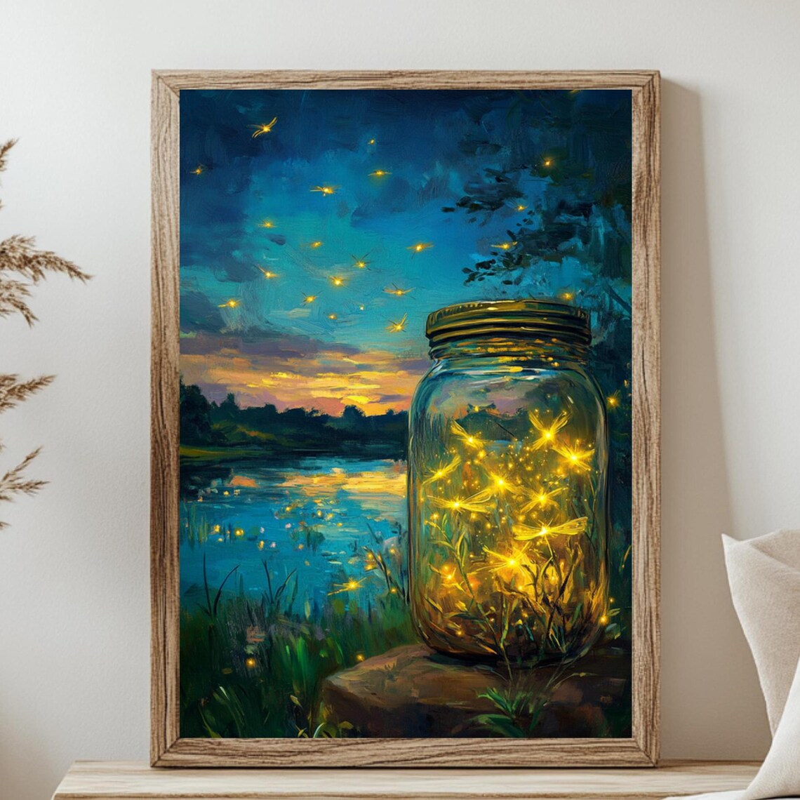 Mystical Fireflies In Jar, Mystical Wall Decor
