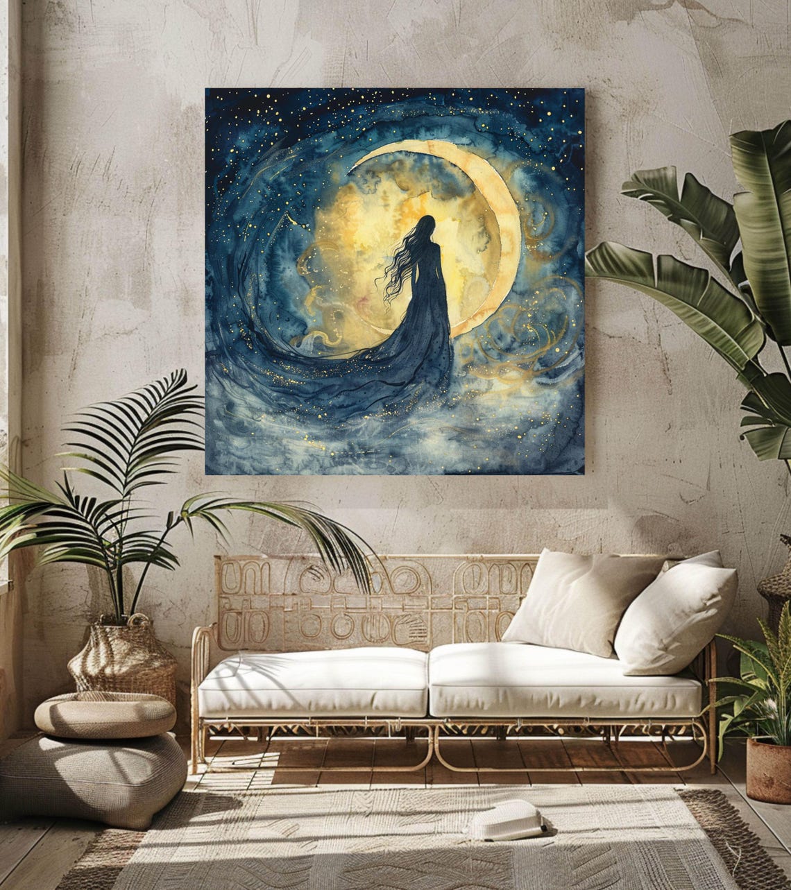 Moon Goddess Poster, Mystical Celestial Wall Art - Image 2