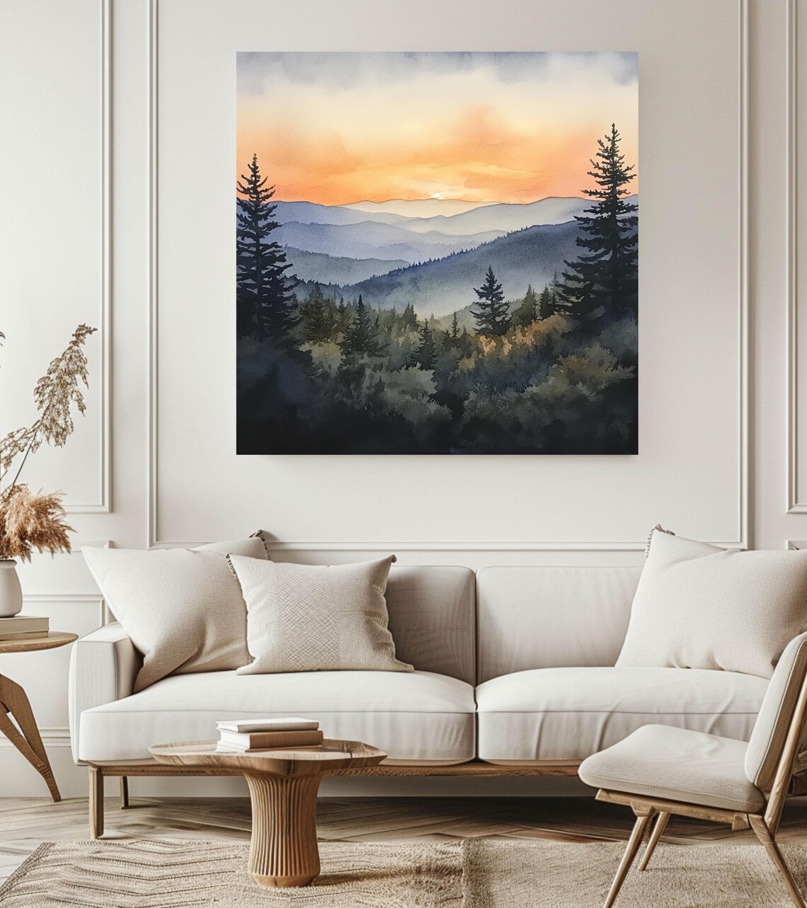 Ethereal Mountain Boho Vintage Art Print - Image 3