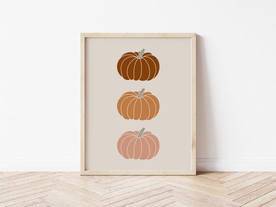 Pumpkins Poster, Boho Halloween Decor