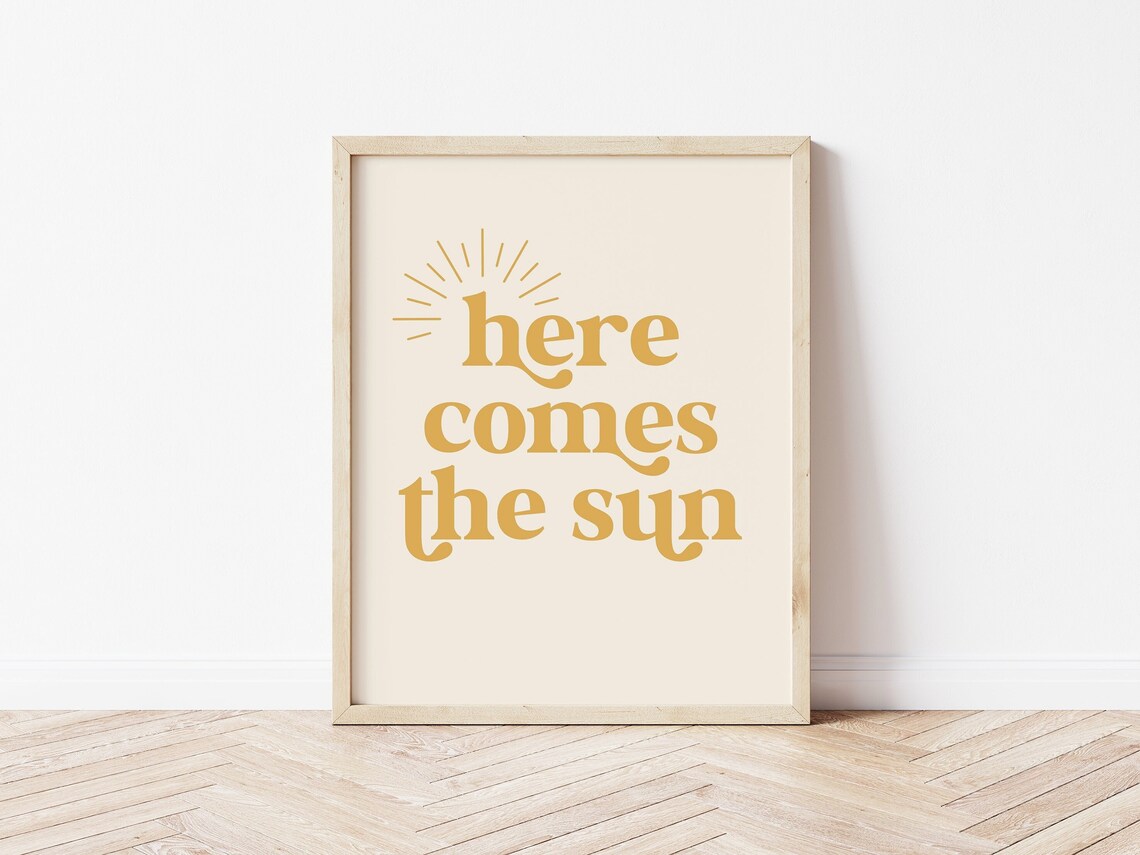 Here Comes The Sun Art Print, Boho Summer Nursery