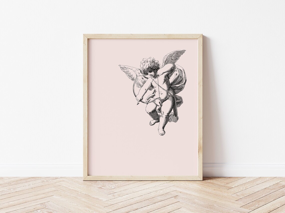 Minimalist Cupid Art Print, Valentine's Day Decor - Image 4
