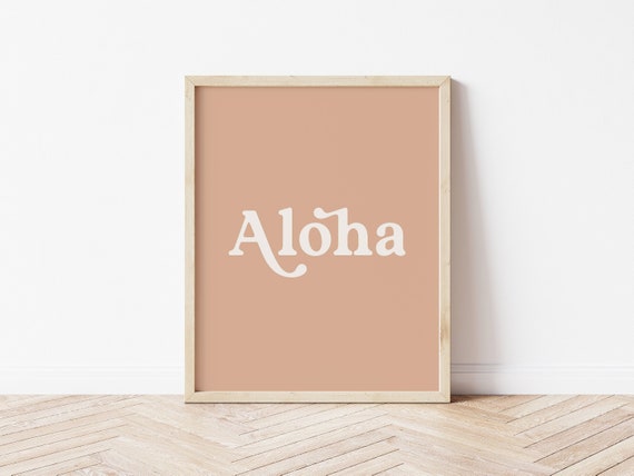 Aloha Boho Beach Nursery Decor, Hawaii Art Print