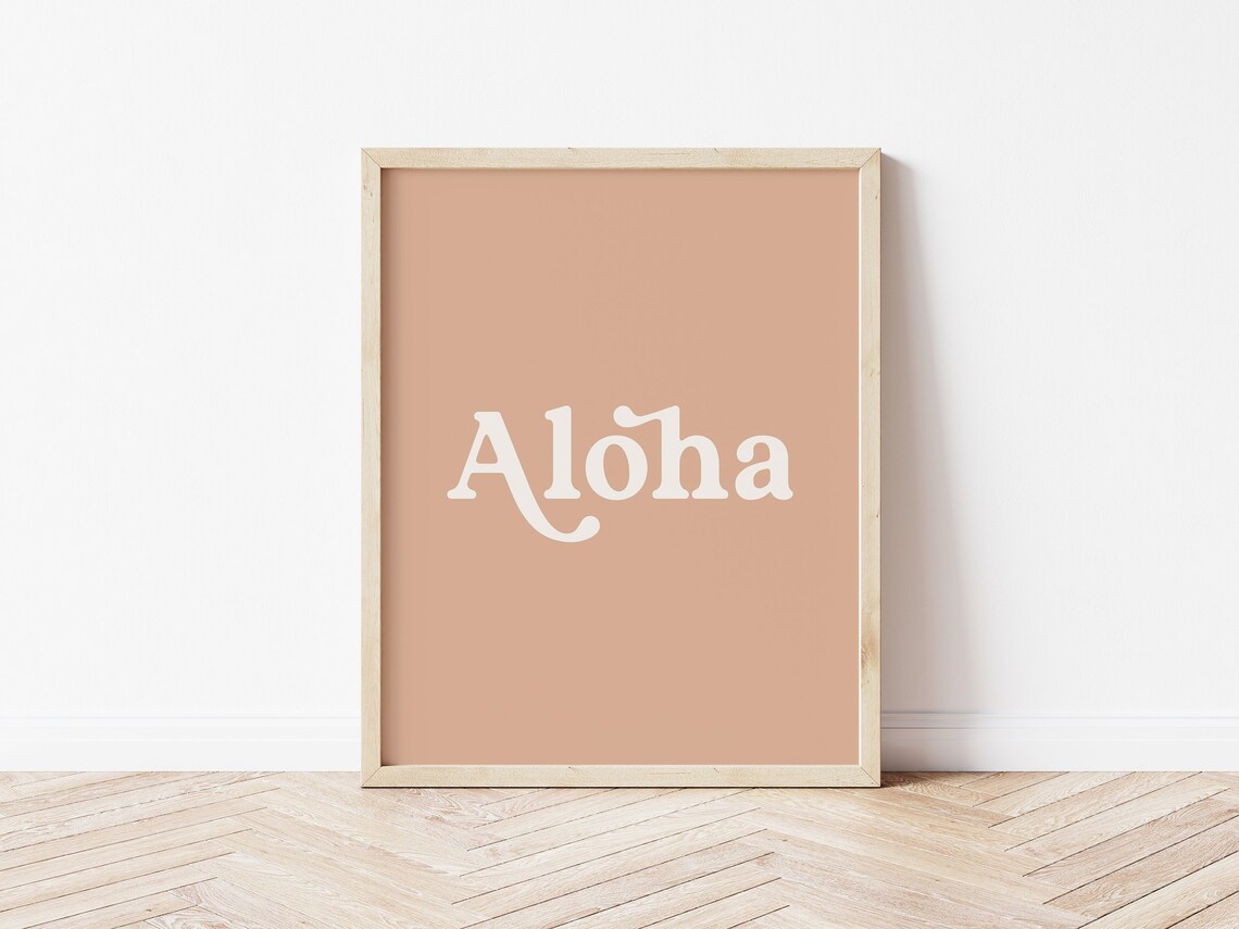 Aloha Boho Beach Nursery Decor, Hawaii Art Print