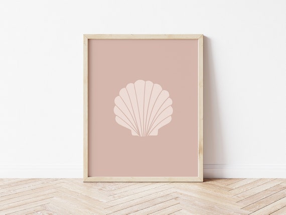 Sea Shell Art Print, Boho Danish Pastel Nursery Decor