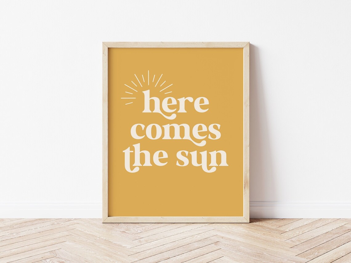 Here Comes The Sun Summer Boho Nursery Art Print