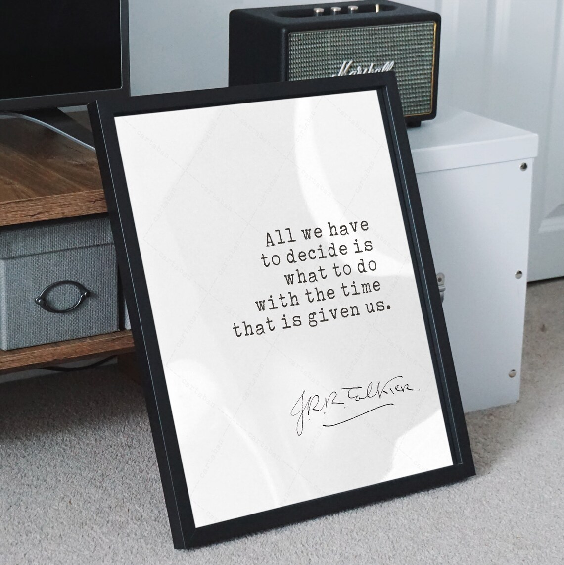 Jrr Tolkien Quote Lotr Tolkien Quote Print Lord Of The Rings All We Have To Decide Is What To Do - Image 2