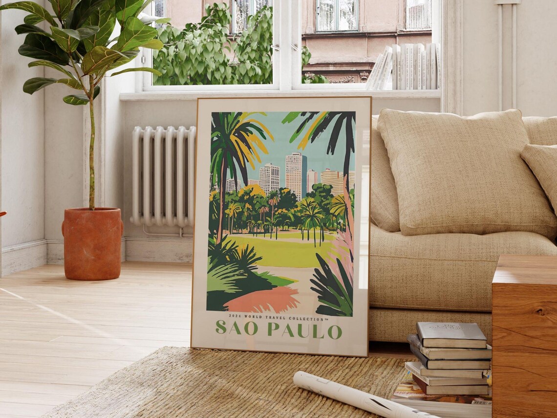 Travel Art Retro Poster, Vintage Landscape