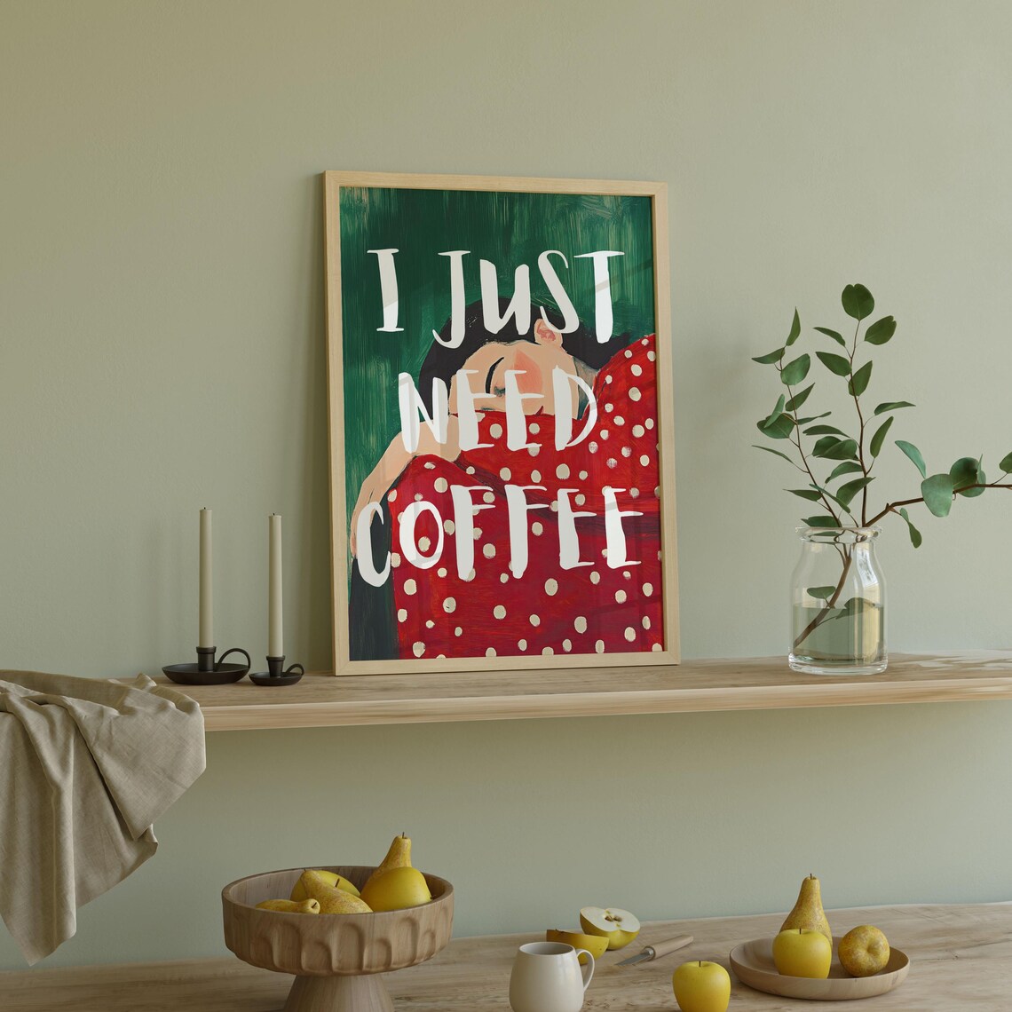 Coffee Boho Art Print, Minimalist Kitchen Decor - Image 3