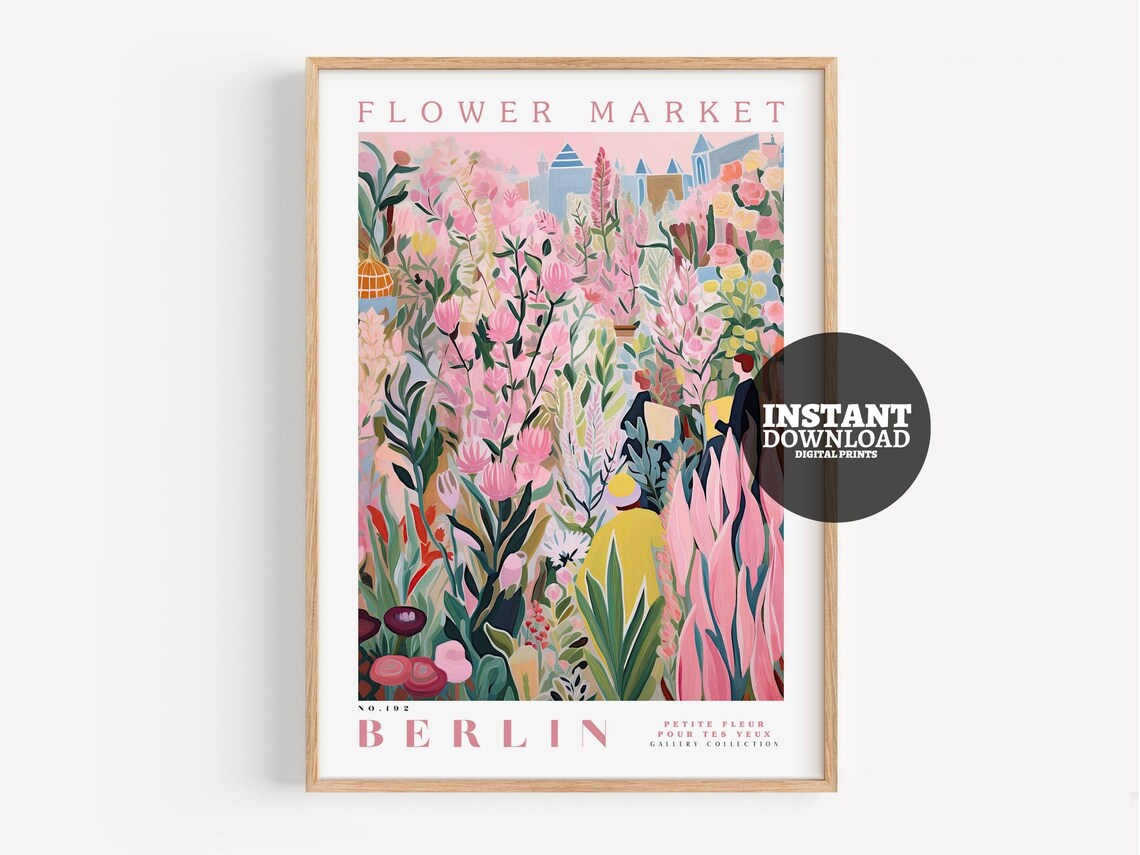 Flower Market Print, Botanical Art Print - Image 2