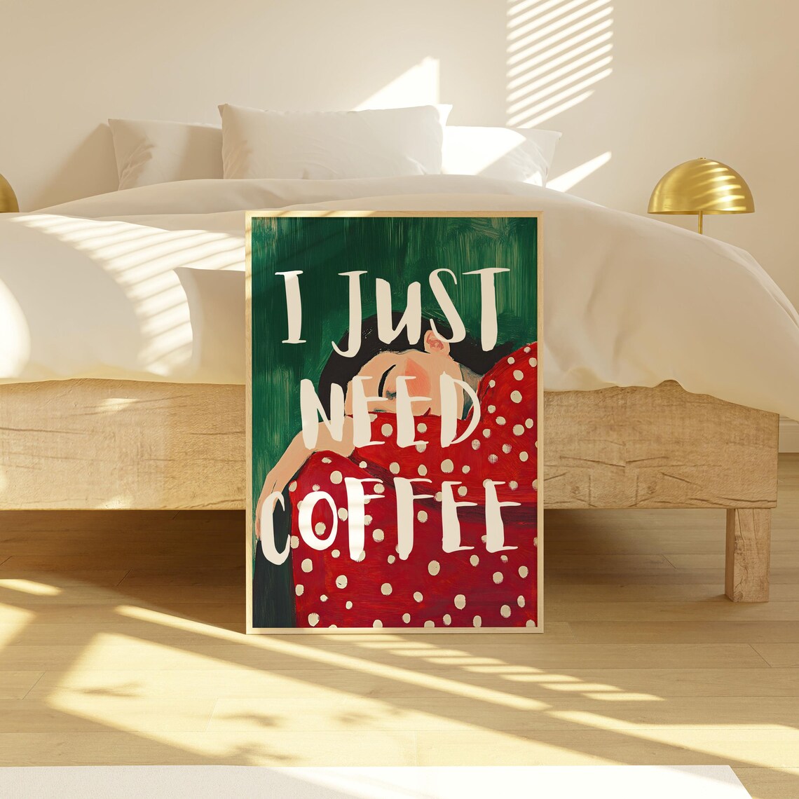 Coffee Boho Art Print, Minimalist Kitchen Decor