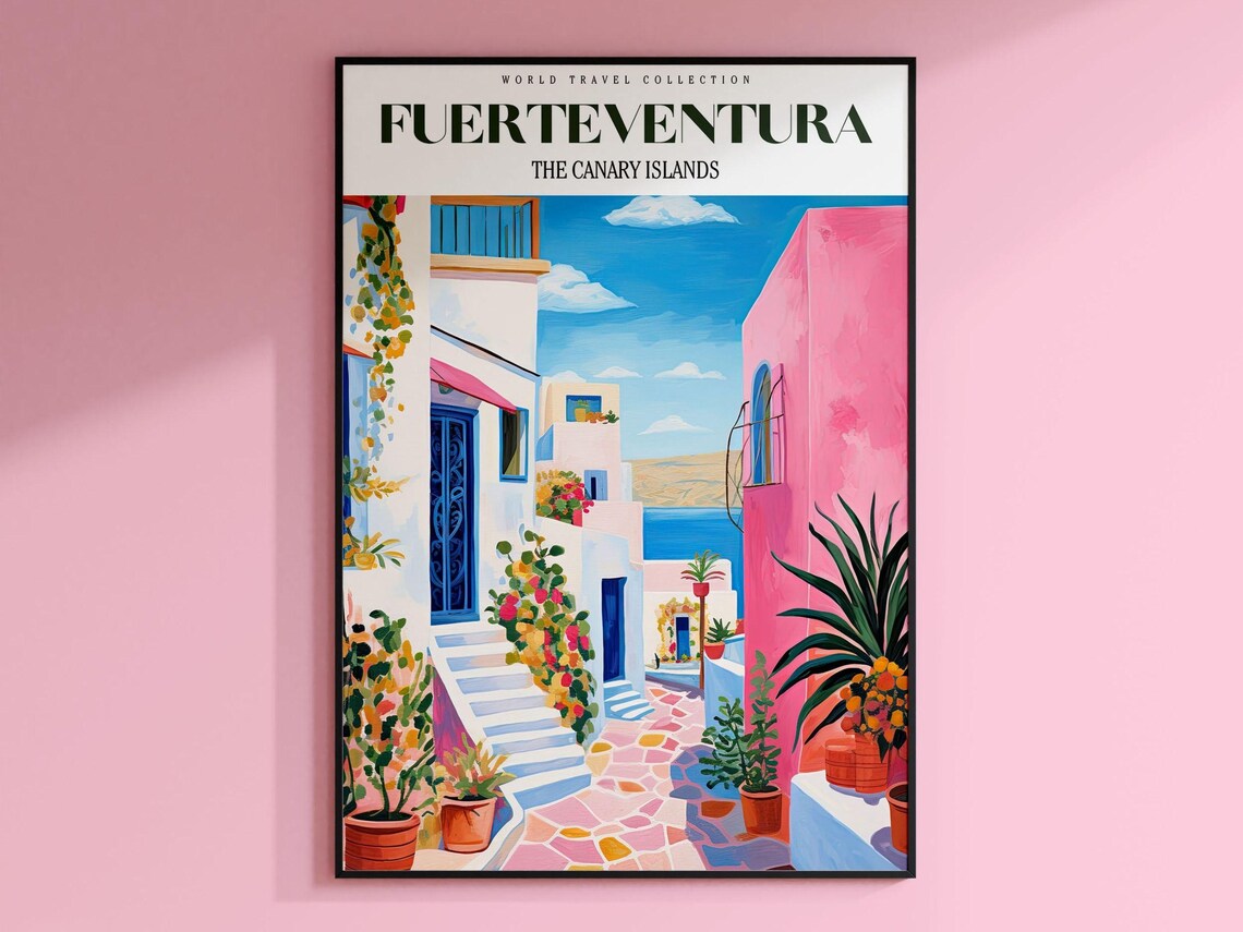 Fuerteventura Travel Art, Spain Travel Poster