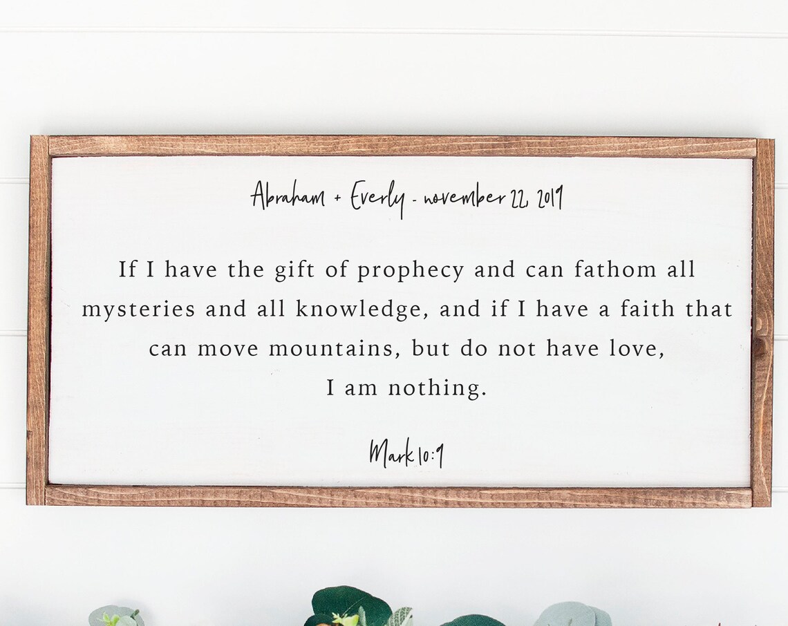 Custom Wedding Bible Verse Wall Art Print, Religious Gift - Image 3