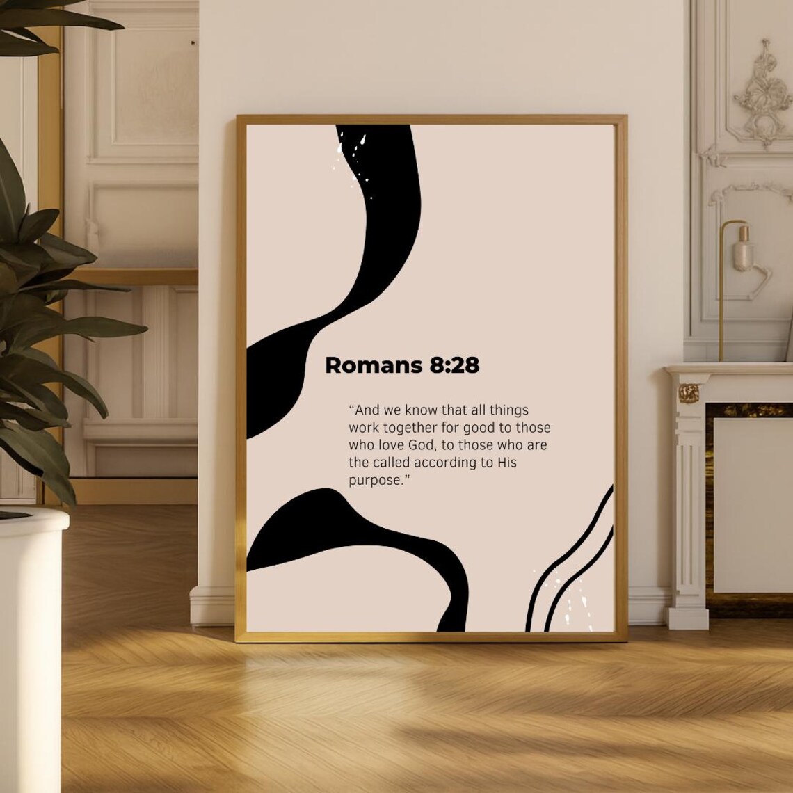 Romans 828 Wall Print Bible Verse Poster Christian Home Decor