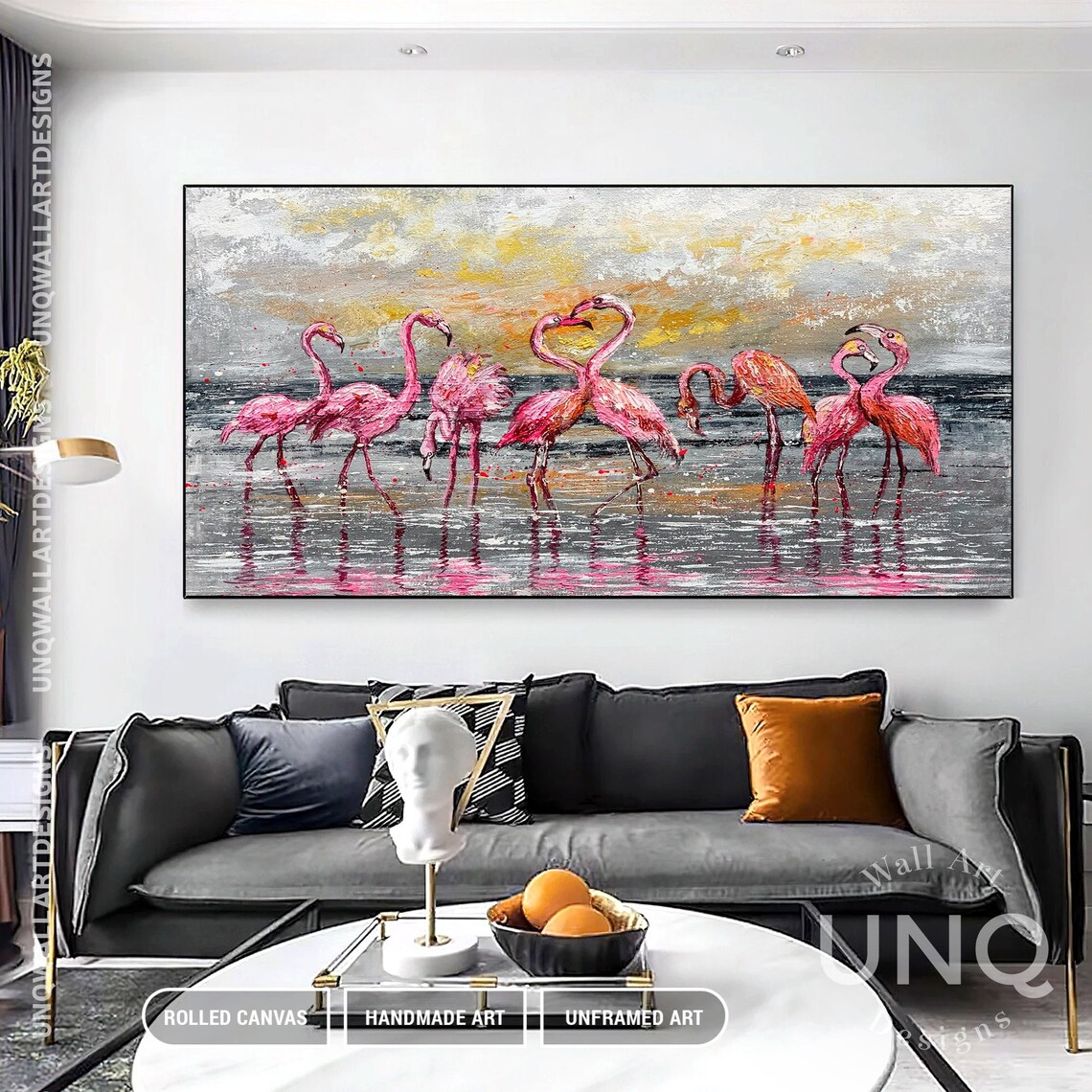 Abstract Flamingo Art Print for Living Room Decor - Image 5