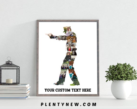 Policer Officer Gift Personalized Cop Photo Collage Policeman Gift Police Dad Gift Police Boyfriend Law Enforcement Police Retirement