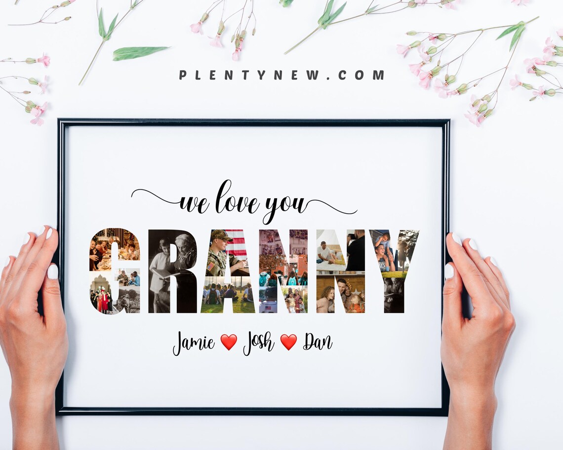 Granny Photo Collage Personalized Photo Gift Gift For Nana Grandma Photo Collage Gift For Granny From Grandkids Grandmother Photo Gift