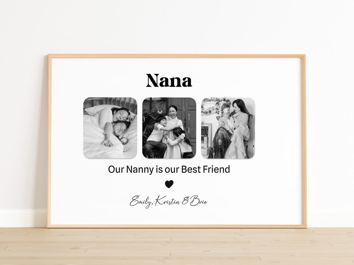 Custom Nana Photo Gift Nan Mothers Day Gift Personalised Nanny Birthday Print Gift Grandchildren Granny Nan Thank You Gift Photo Gift - Image 2