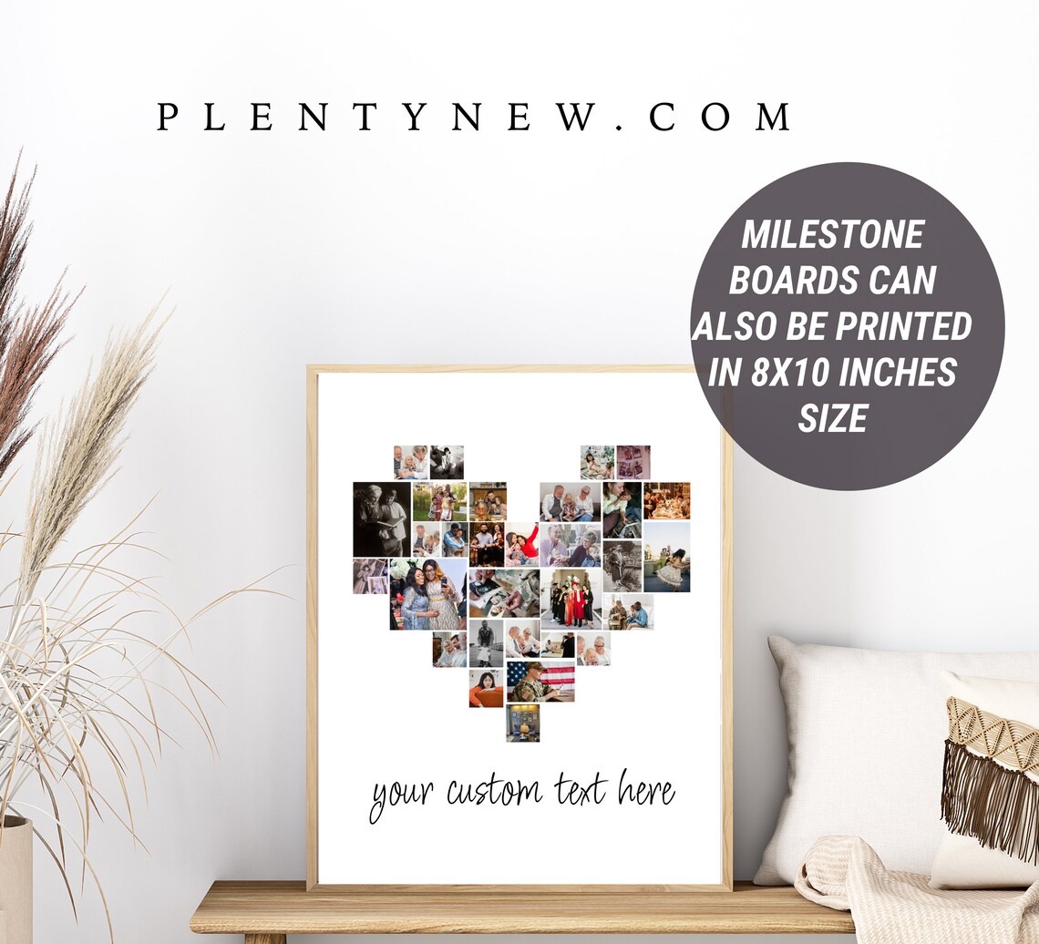 Heart Photo Collage Valentines Day Gift Ideas Anniversary Gift Birthday Gift Gift For Mom Family Photo Collage Heart Family Photo Collage