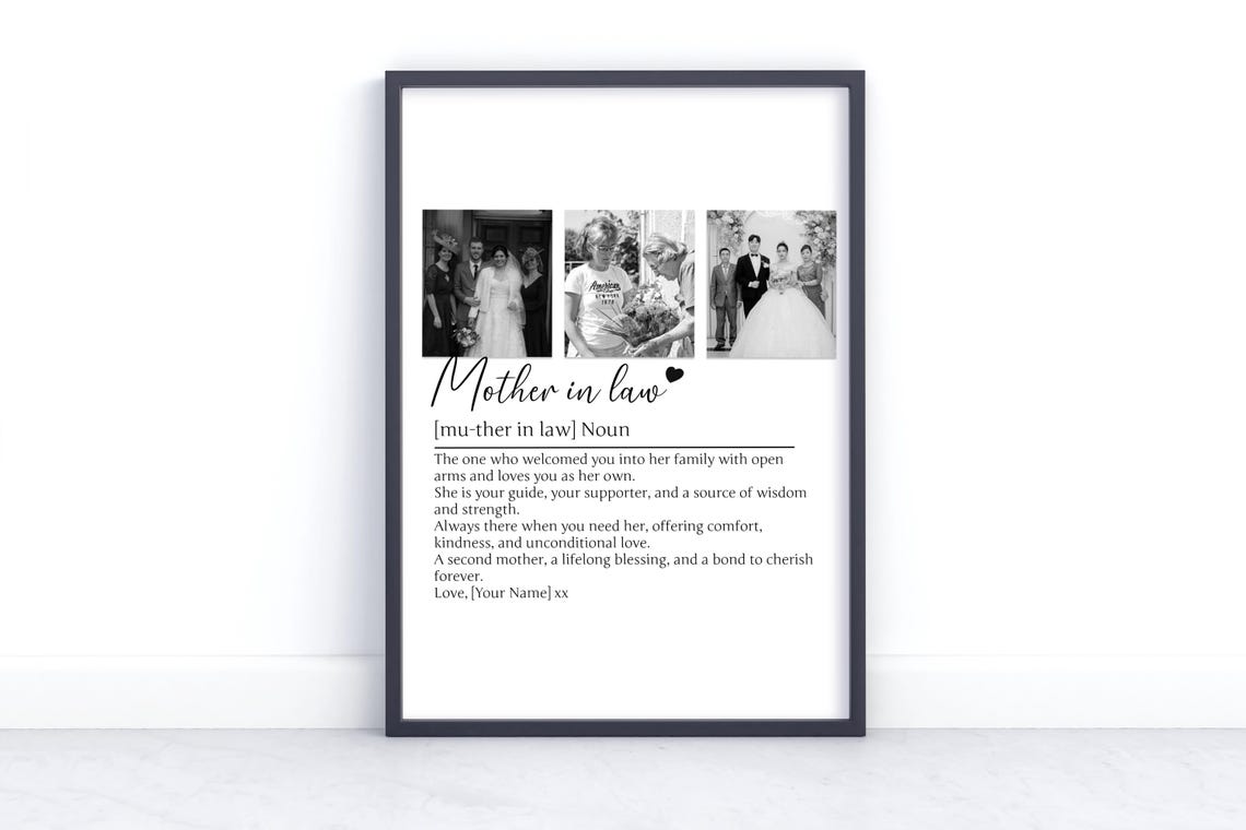Mother in Law Definition Print with Wedding Photo Collage Gift - Image 2